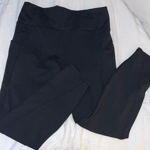 Fabletics pure luxe black leggings with pockets size large